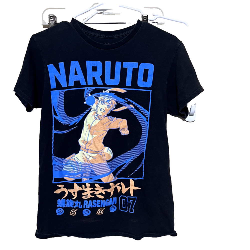 Naruto Shirt Mens S Vizmedia Shippuden Collection Rasengan 2007‎ Tee Black